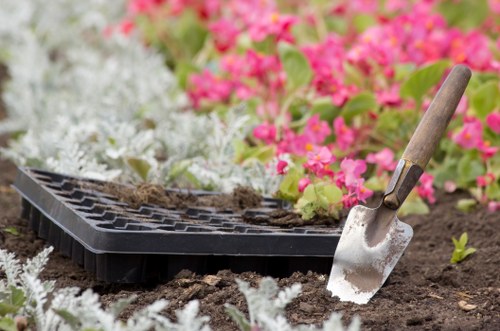 Modern landscape design elements in Soho